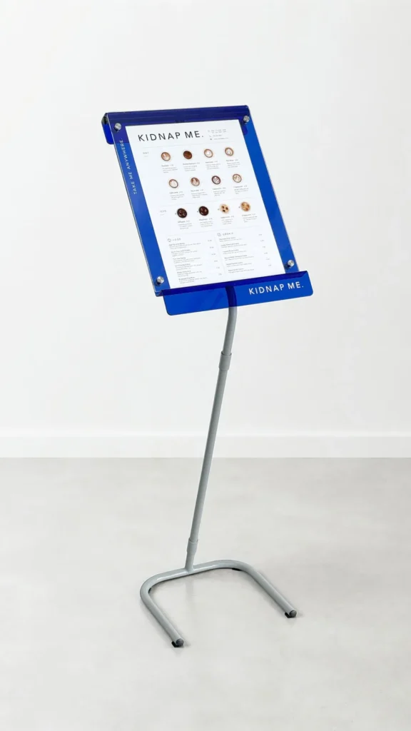 ACRYLIC STAND SIGN | ป้ายอะคริลิกพร้อมขาตั้งเหล็ก