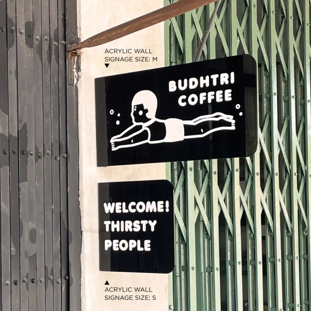 ACRYLIC WALL SIGNAGE | ป้ายอะคริลิคติดผนัง ป้ายชื่อร้าน ป้ายโลโก้ร้าน