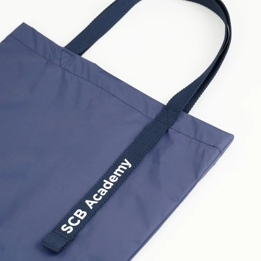 Custom polyester tote bag with logo